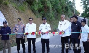 Didampingi Bupati Luwu, Gubernur Sulsel Resmikan Peningkatan Jalan Ruas Bonglo-Pantilang