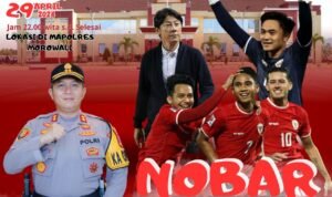 Dukung Timnas Indonesai, Polres Morowali Gelar Nobar Semifinal Piala Asia U-23