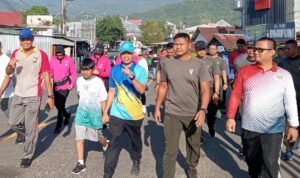 Jelang HUT ke-79 TNI, Kapolres Palopo Ikuti Rangkaian Acara Jalan Santai dan Senam Bersama