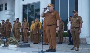 Sekretaris Daerah Kabupaten Asahan Pimpin Apel Gabungan Awal Pebruari 2025