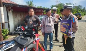 Personel Satlantas Polres Morowali, menggelar Operasi Patuh Tinombala 2025. (ist)